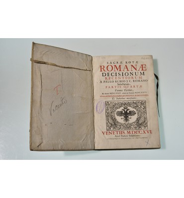 Sacrae Rotae Romanae Decisionum recentiorum. Tomus tertius