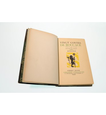 Vingt Contes De Boccace. Traduits De L'Italien Par Antoine Le Macon