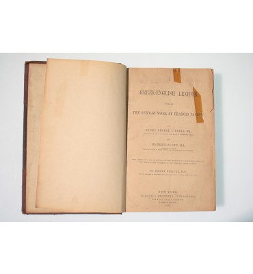 Greek-English Lexicon based on the german work of Francis Passow