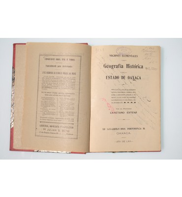 Nociones elementales de Geografía Histórica del Estado de Oaxaca