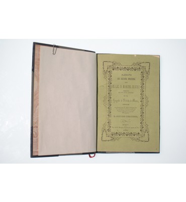 Alegato de buena prueba que el Lic. D. Manuel Siliceo presentó en los autos seguidos en el juzgado de Distrito de México sobre la denuncia que D. Félix Schiafino hizo del capital de 53.364 pesos que importa de mas el precio de seis casas, respecto del en 