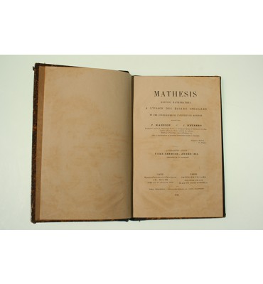 Mathesis recueil mathématique a l ´usage des écoles spéciales et des établissements d´instruction moyenne