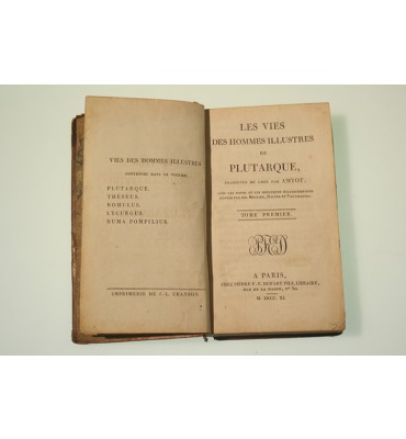 Les vies des hommes illustres de Plutarque