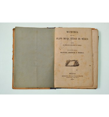 Memoria para el plano de la Ciudad de México