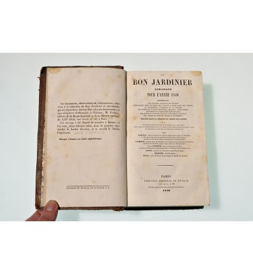 Le Bon Jarinier Almanach pour l ´année 1846