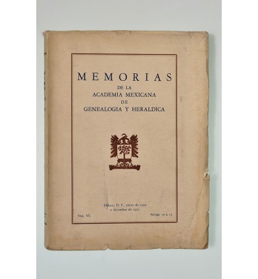 Memorias de la Academia Mexicana de Genealogía y Heraldica