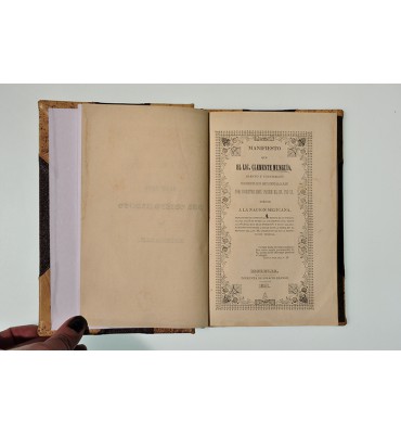 Manifiesto que el Lic. Clemente Munguía, electo y confirmado Obispo de Michoacán por nuestro Smo. Padre el Sr. Pio IX, dirige a la Nación Mejicana