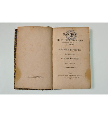 Maximes du duc de La Rochefoucauld, précédées d'une notice sur sa vie