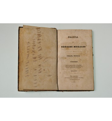 Carta de Benigno Morales a Felix Mejia