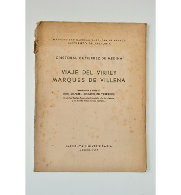 Viaje del Virrey Marqués de Villena *