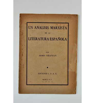 Un análisis marxista de la literatura española