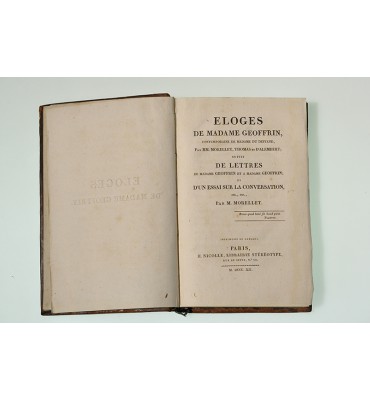 Éloges de Madame Geoffrin, contemporaine de Mme Du Deffand 