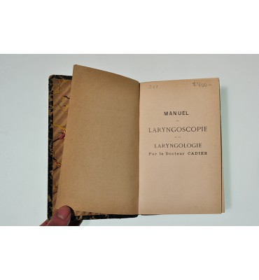 Manuel de Laryngoscopie Et de Laryngologie