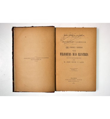 Vidas, opiniones y sentencias de los filósofos más ilustres.