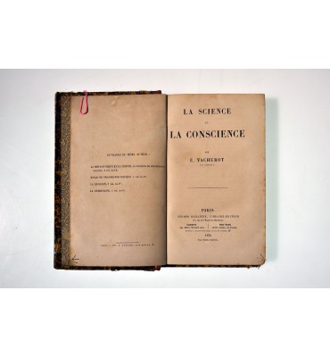 La science et la conscience / Les états intellectuels dans la mélancolie