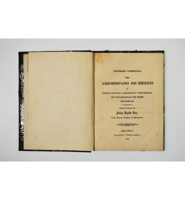 Itinerario parroquial del Arzobispado de México y reseña histórica, geográfica y estadística de las parroquias del mismo Arzobispado.