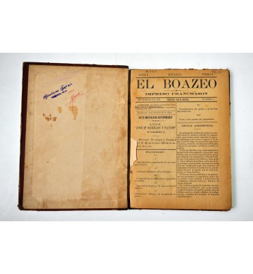 El Boazeo. Impreso francmason. *