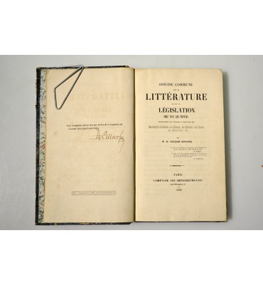 Origine commune de la littérature et de la législation chez tous les peuples démontrée par l´examen comparatif des monuments littéraires des Hébreux, des Hindous, des Chinois, des Mahométans, etc.