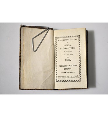 Calendario manual y guía de forasteros de México para el año de 1829