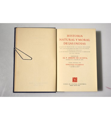 Historia Natural y Moral de las Indias *