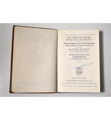 Great books of the Western Word. Euclid Archimedes Apollinius of Perga Nicomachus (Volume 11)