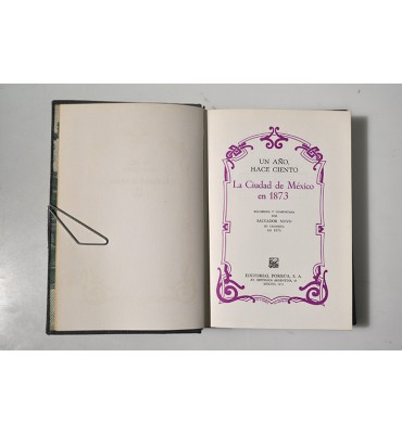 Un año, hace ciento la Cuidad de México en 1873 (ABAJO)