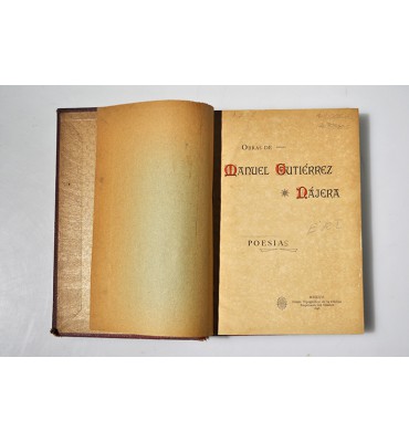 Obra de Manuel Gutiérrez Najera. Poesías.