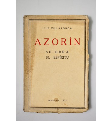 Azorín su obra su espíritu