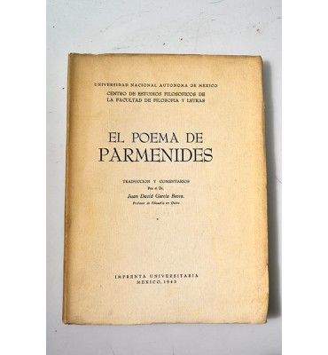 El poema de Parmenides