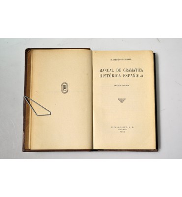 Manual de gramática histórica española.