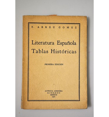 Literatura española. Tablas históricas.