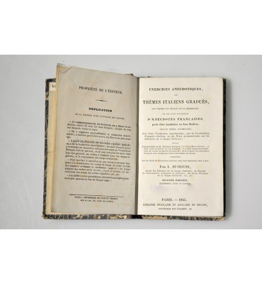 Exercices anecdotiques ou thémes italiens gradués sur toutes les regles de la grammaire