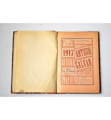 Calendario del más Antiguo Galván para el año de 1917 *