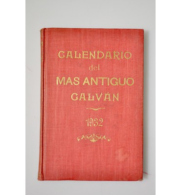 106 calendario de Mariano Galvan Rivera para el año bisiesto de 1932