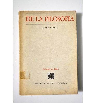 De la Filosofía 