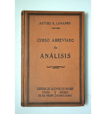 Curso abreviado de análisis 