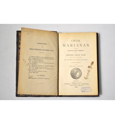 Cartas Marianas ó sean Afectos de amor y ternura a la Santísima virgen María