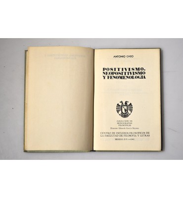 Positivismo, neopositivismo y fenomenología *