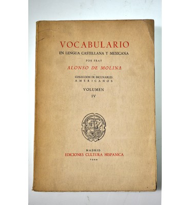 Vocabulario en lengua castellana y mexicana