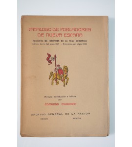 Catálogo de pobladores de Nueva España *