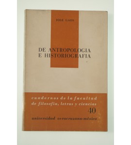 De antropología e historiografía