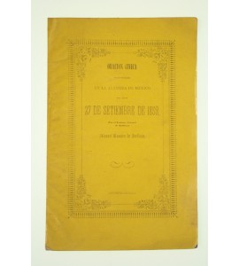 Oración cívica pronunciada en la Alameda de México el día 27 de septiembre de 1859