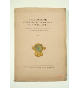 Vigesimoséptimo Congreso Internacional de Americanistas