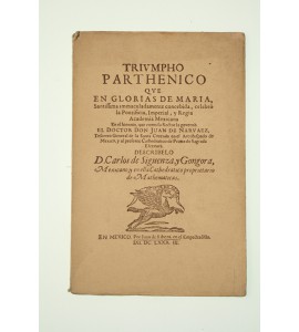 Compendio bibliográfico del triunfo partenico **
