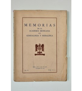 Memorias de la Academia Mexicana de Genealogía y Heraldica