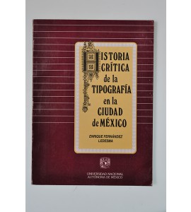 Historia crítica de la tipografía en la Ciudad de México