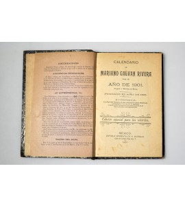 Calendario del más Antiguo Galván para el año de 1901