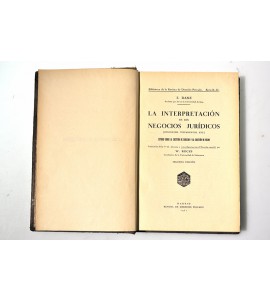 La interpretación de los negocios jurídicos 