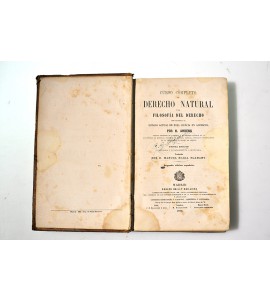 Curso completo de derecho natural o de Filosofía del derecho 
