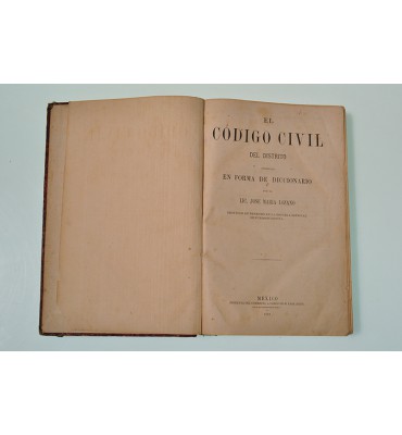 El código civil del distrito, ordenado en forma de diccionario